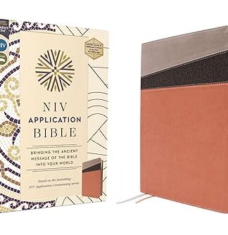 NIV Application Bible, Leathersoft, Coral.Gray, Red Letter, Comfort Print