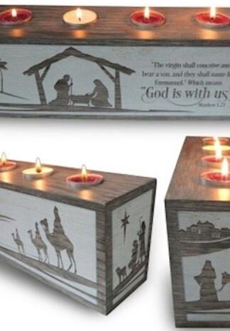 785525307994 Advent Block Nativity Scene With Tea Lights