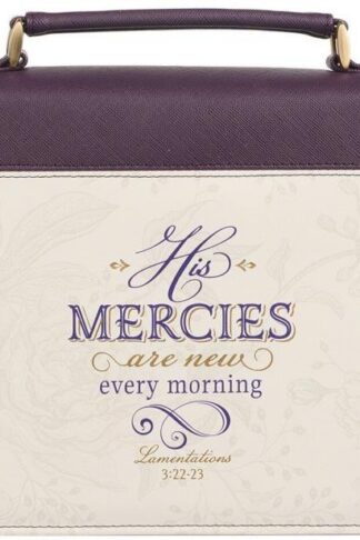 1220000321496 Dark Purple Fashion Bible Cover for Women: Mercies Are New - Lam. 3:22-23 Inspir