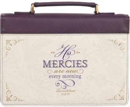 1220000321496 Dark Purple Fashion Bible Cover for Women: Mercies Are New - Lam. 3:22-23 Inspir