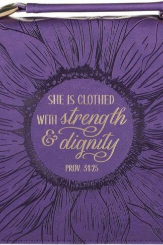 1220000322264 Women's Fashion Bible Cover Strength And Dignity Proverbs 31:25