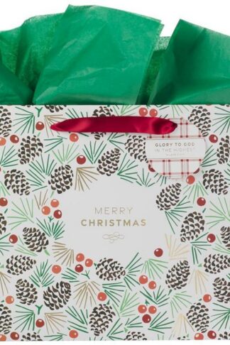 1220000325401 Large Landscape Inspirational Scripture Holiday Festive Gift Bag