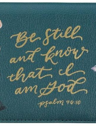 1220000328020 Premium Vegan Leather Scripture Checkbook Cover for Women: Be Still & Know Inspi