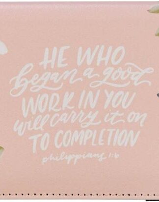 1220000328037 Premium Vegan Leather Scripture Checkbook Cover for Women: Began a Good Work Ins