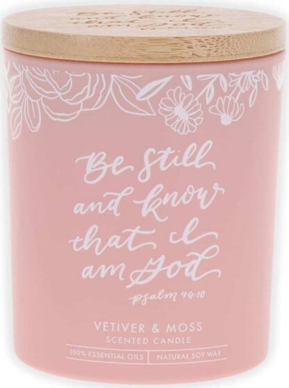 1220000328303 All Natural Soy Wax Scented Candle for Women: Be Still & Know Encouraging Bible
