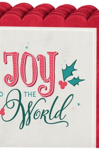1220000329003 Decorative 12 Piece Square Christmas Paper Napkin Set for Home & Kitchen: Joy to