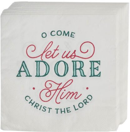 1220000329010 Decorative 12 Piece Square Christmas Paper Napkin Set for Home & Kitchen: Come L
