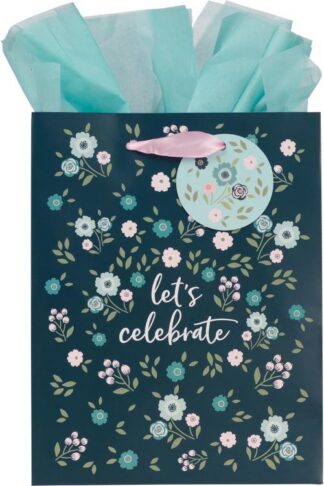 6006937153974 Women's Portrait Gift Bag & Tissue Paper Set w/Scripture & Gift Tag - Let's Cele