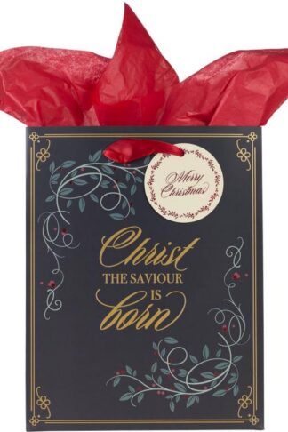 6006937154032 Christmas Holiday Portrait Style Gift Bag & Tissue Paper Set w/Tag: Christ the S