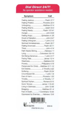 603799443548 In Case Of Emergency Bookmark