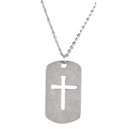 714611125006 Dogtag With Cutout Nail Cross