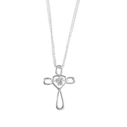 714611188292 Petal Cross With CZ Heart