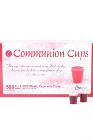 788200564682 Clear Cross Communion Cups 500 Pack