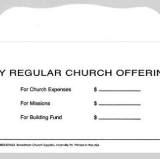 9780805407624 3 Fund Weekly Bill Size Offering Envelopes