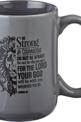1220000130159 Large Ceramic Coffee & Tea Mug for Men & Women: Strong & Courageous Lion Inspira