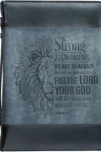 1220000137325 Men's Classic Bible Cover Be Strong and Courageous Lion Joshua 1:9