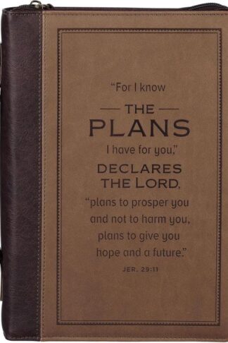 1220000721425 Premium Vegan Leather Inspirational Bible Cover for Men & Women: Know the Plans