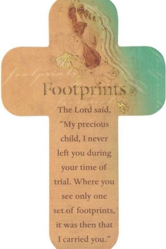 6006937095809 Footprints Cross Bookmark Set
