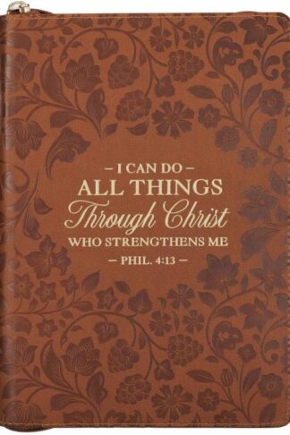 9781639523924 Brown Vegan Leather Zipped Journal