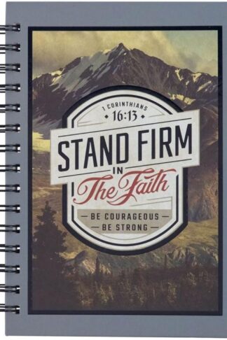 9781639524006 Gray Journal w/Scripture Stand Firm Large Bible Verse Notebook