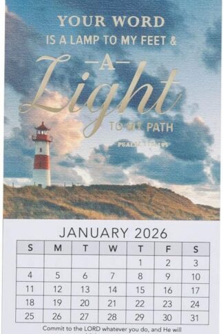9781639528035 2026 Lamp to My Feet Mini Magnetic Calendar - Psalm 119:105