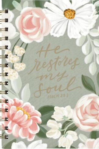 9798896780748 He Restores My Soul Green Garden Journal Psalm 23:3