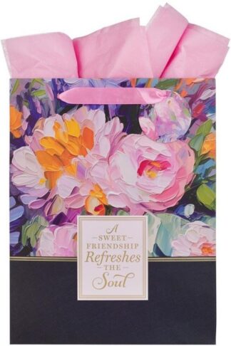 1220000326620 A Sweet Friendship Refreshes the Soul Large Gift Bag w/Handles