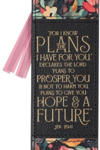 1220000326033 Premium Inspirational Scripture Vegan Leather Women's Bookmark: I Know the Plans