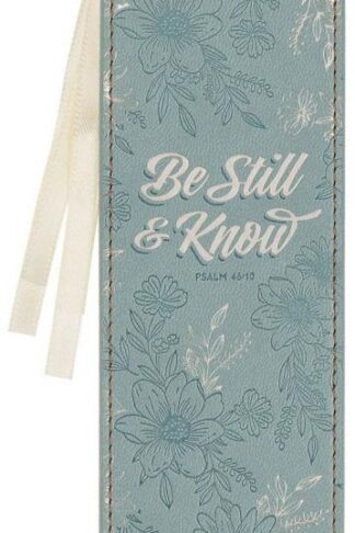 1220000721920 Premium Vegan Leather Inspirational Scripture Bookmark for Women: Be Still & Kno