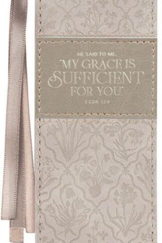 1220000721944 Premium Vegan Leather Inspirational Scripture Bookmark for Women: My Grace is Su