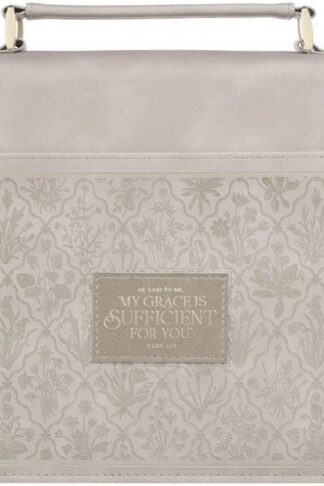 1220000722682 Premium Vegan Leather Fashion Bible Cover for Women: My Grace is Sufficient for