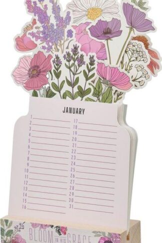 6006937178311 Inspirational Scripture Perpetual Table Top Undated Desk Calendar for Women: Blo