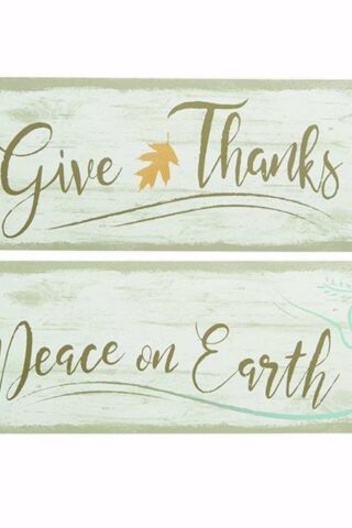 096069697688 Give Thanks Peace Reversible Sign