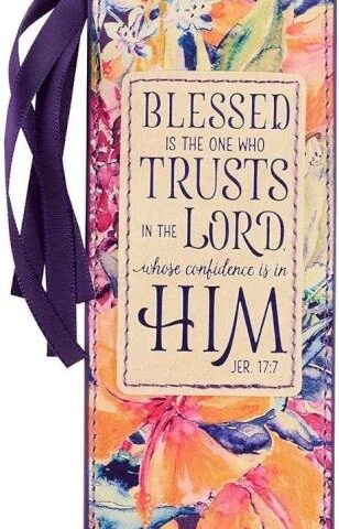 1220000136830 Faux Leather Bookmark Blessed is The One Jeremiah 17:7 Bible Verse