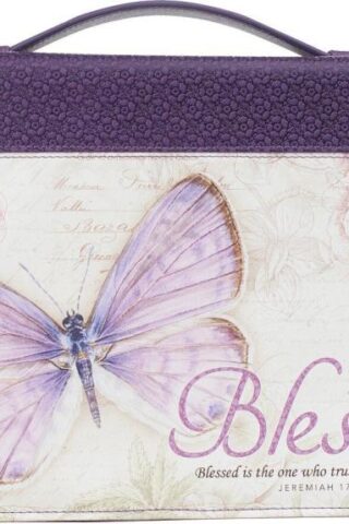 1220000137264 Women's Fashion Bible Cover Blessed Butterfly Jeremiah 17:7