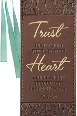 1220000138711 Faux Leather Bookmark: Trust in the Lord - Proverbs 8:5 Inspirational Bible Vers