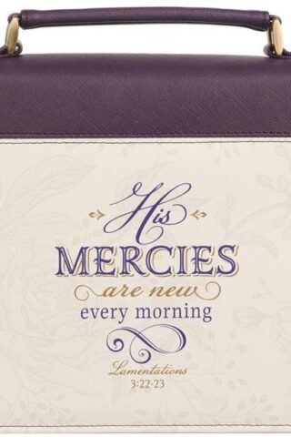 1220000321496 Dark Purple Fashion Bible Cover for Women: Mercies Are New - Lam. 3:22-23 Inspir