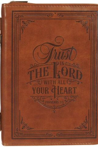 1220000324718 Classic Vegan Leather Bible Cover for Men & Women: Trust in the Lord Inspiration