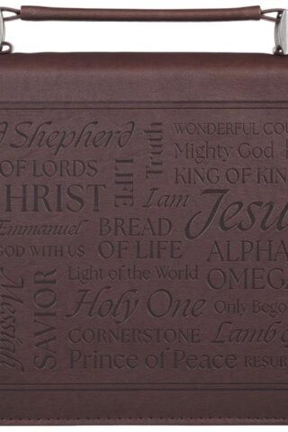 1220000327276 Classic Premium Vegan Leather Inspirational Bible Cover for Men & Women: Names o