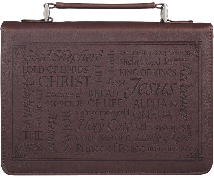 1220000327276 Classic Premium Vegan Leather Inspirational Bible Cover for Men & Women: Names o