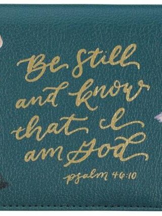 1220000328020 Premium Vegan Leather Scripture Checkbook Cover for Women: Be Still & Know Inspi