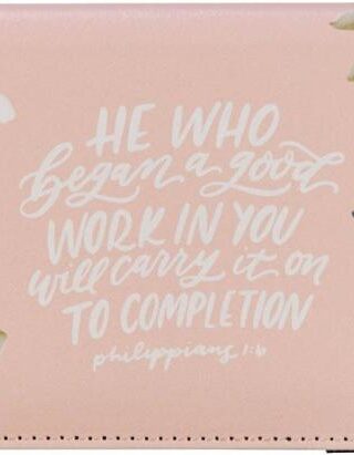 1220000328037 Premium Vegan Leather Scripture Checkbook Cover for Women: Began a Good Work Ins