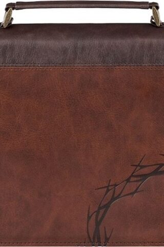 1220000329935 Premium Vegan Leather Inspirational Bible Cover for Men & Women: Debossed Crown