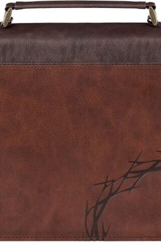 1220000721395 Premium Vegan Leather Inspirational Bible Cover for Men & Women: Debossed Crown