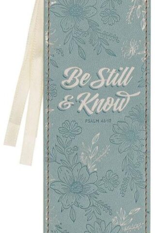 1220000721920 Premium Vegan Leather Inspirational Scripture Bookmark for Women: Be Still & Kno