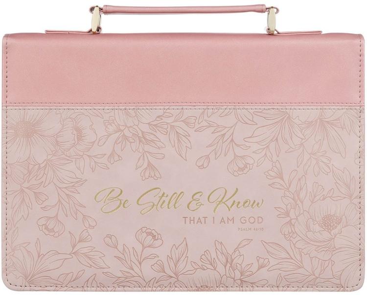 1220000722590 Premium Fashion Vegan Leather Bible Cover for Women: Be Still & Know Inspiration