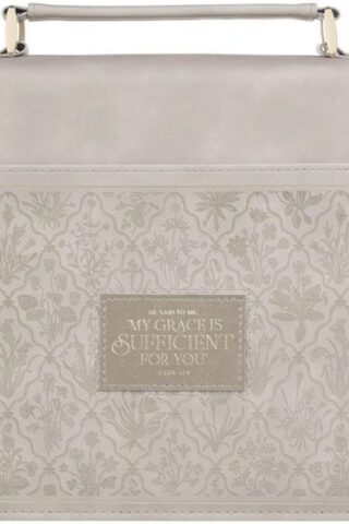 1220000722682 Premium Vegan Leather Fashion Bible Cover for Women: My Grace is Sufficient for