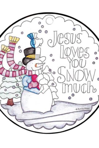 603799113717 Colorful Blessings Jesus Loves You Snow Much (Ornament)