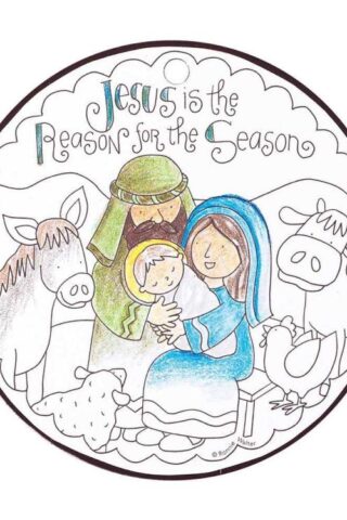 603799113779 Colorful Blessings Nativity Jesus Is The Reason (Ornament)