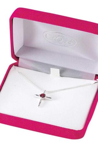 603799208413 January Birthday Cross Garnet CZ